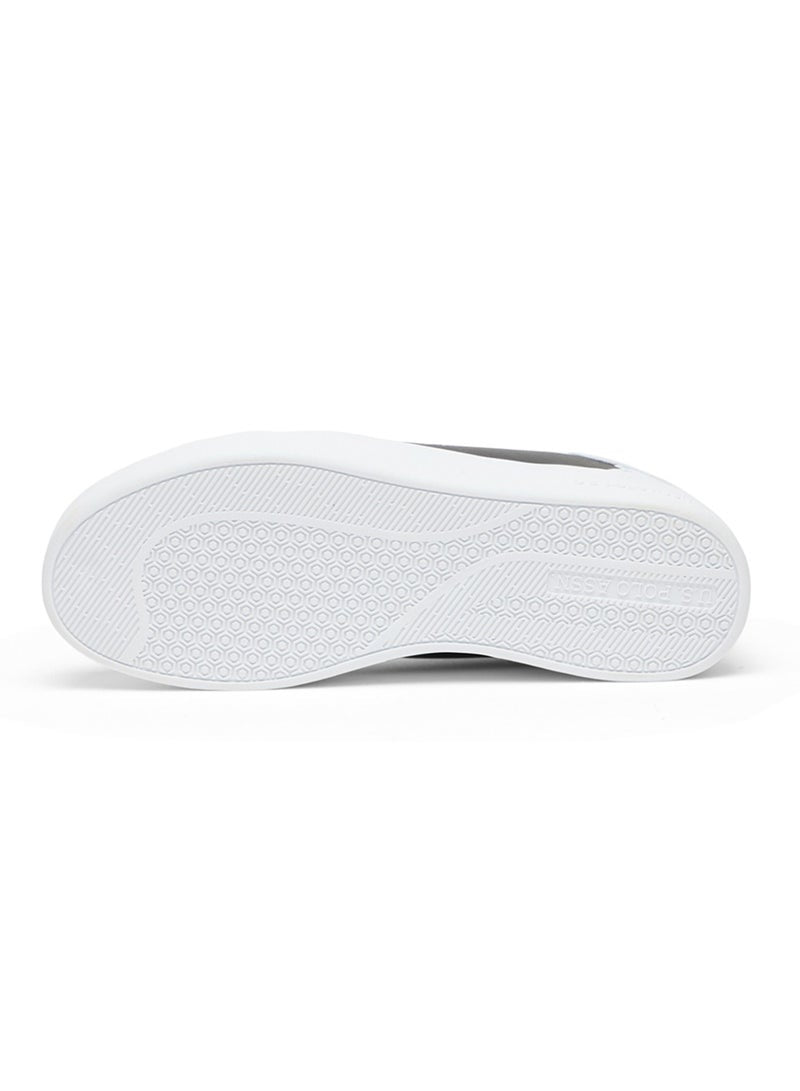 Women's Black Low-Top Sneakers - Sleek Style with Lace-Up Design and Contrast White Heel Accent for Everyday Wear