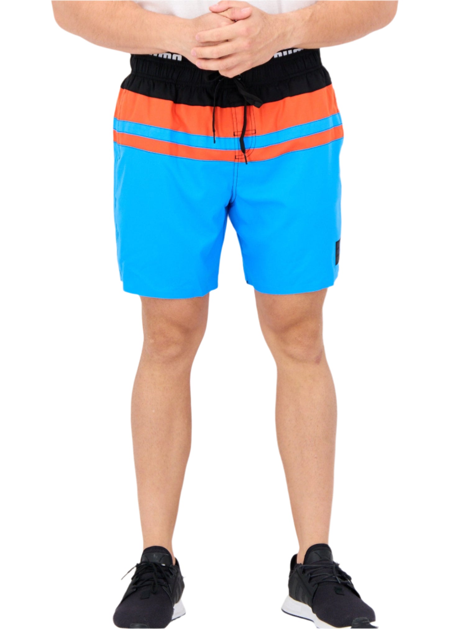 Men Drawstring Brand Logo Board Short, Multicolor