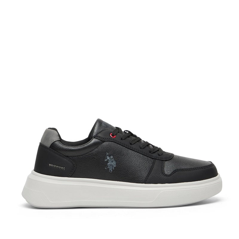 Men's Black Low-Top Casual Sneakers – Classic Style with Durable Sole for All-Day Comfort