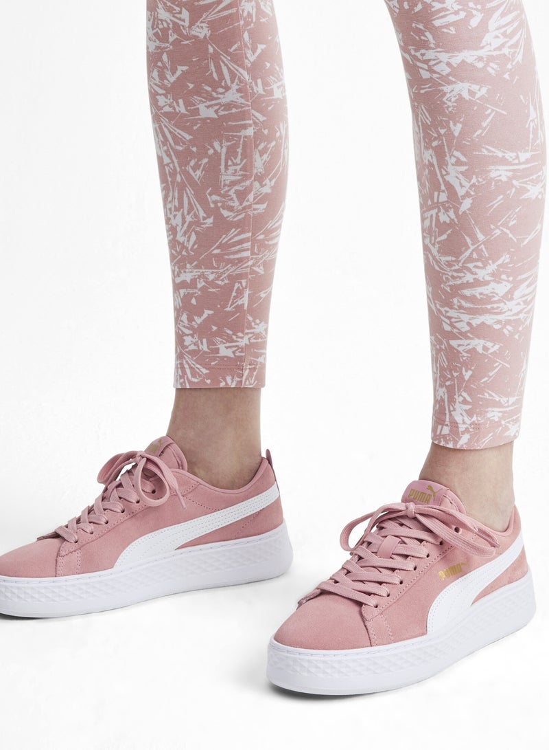 Smash Platform Womens Pink Suede Trainers