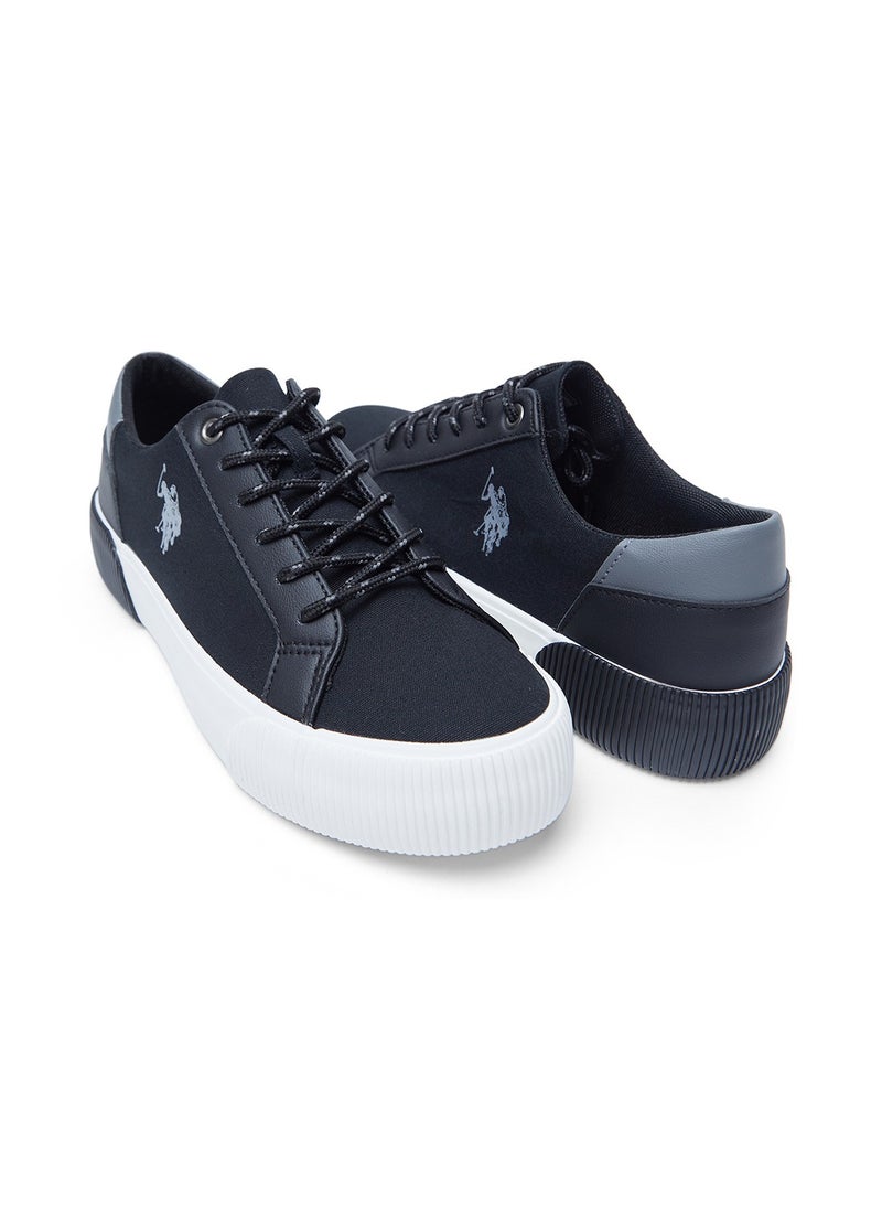 Women's Black Low-Top Sneakers - Lightweight Sporty Design, Comfortable for Casual Wear