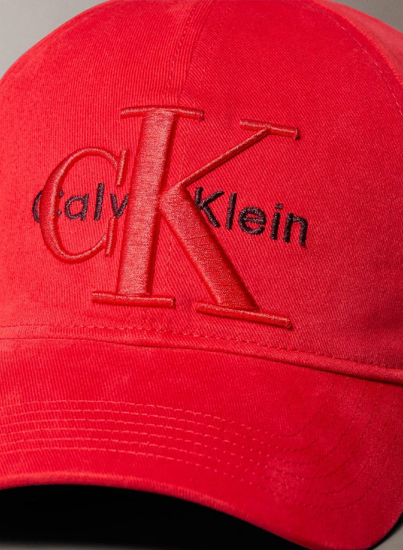 Layered Monogram Logo Graphic Baseball Cap