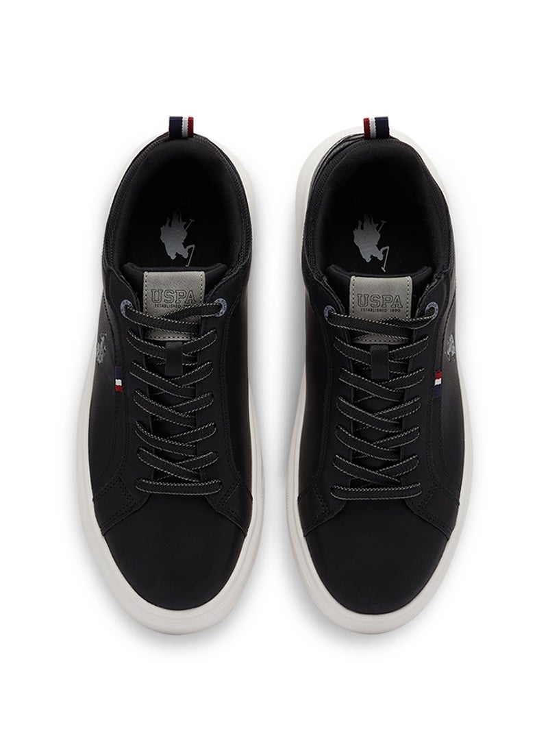 Men's Black Low-Top Sneakers - Designed for Style
