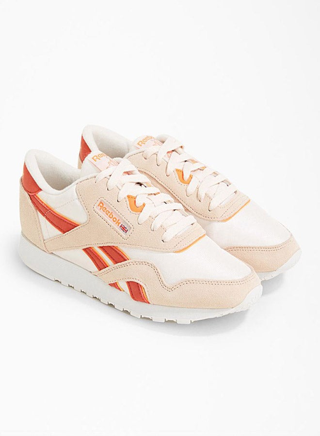 CL Nylon Low Top Sneakers Buff/Pale Pink/Mason Red