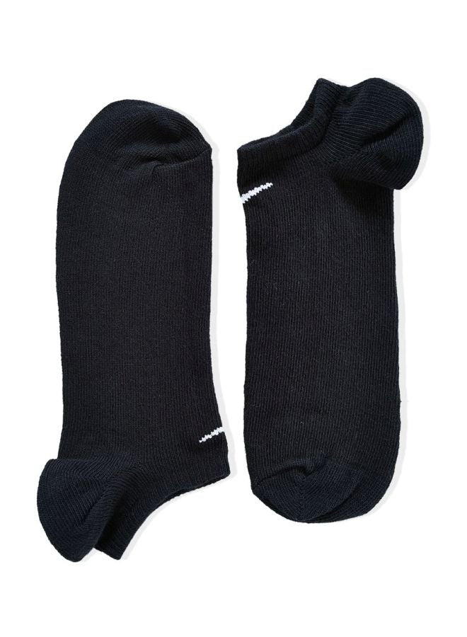 3 Pack No Show Socks Black