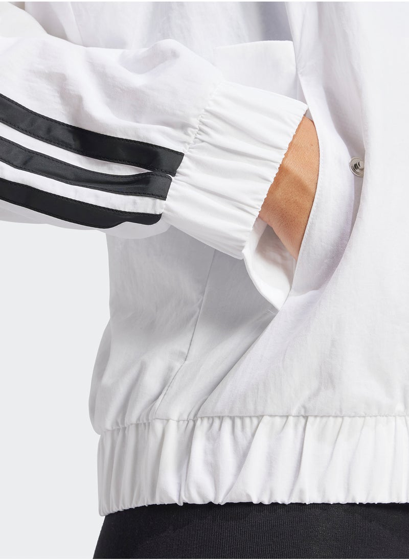 Essentials 3 Stripes Lifestyle Woven Bomber Jacket