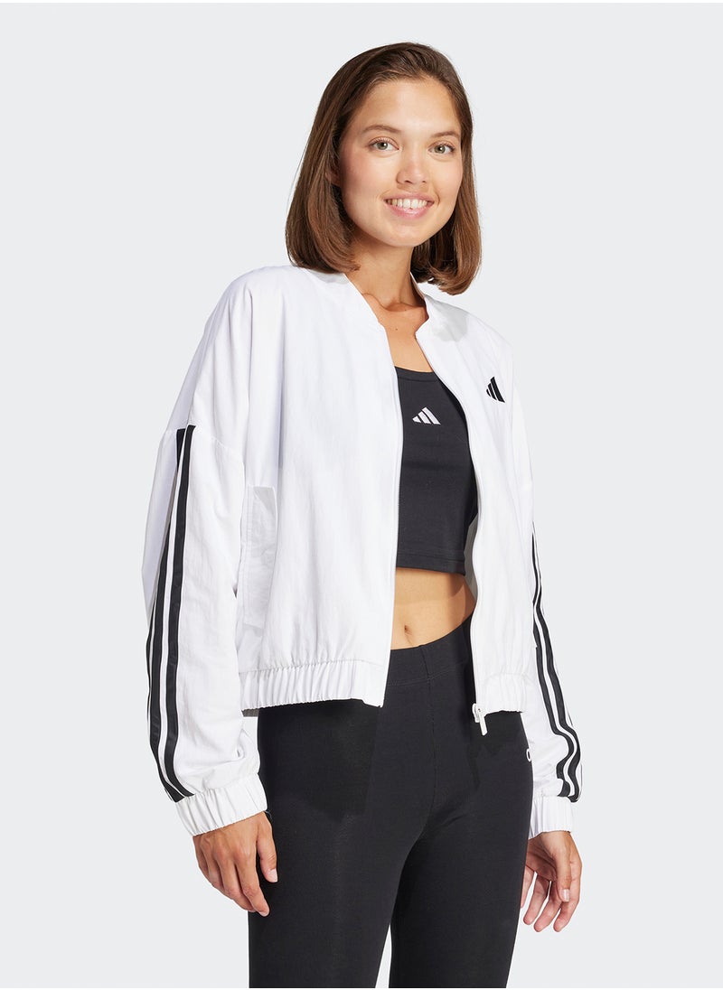 Essentials 3 Stripes Lifestyle Woven Bomber Jacket