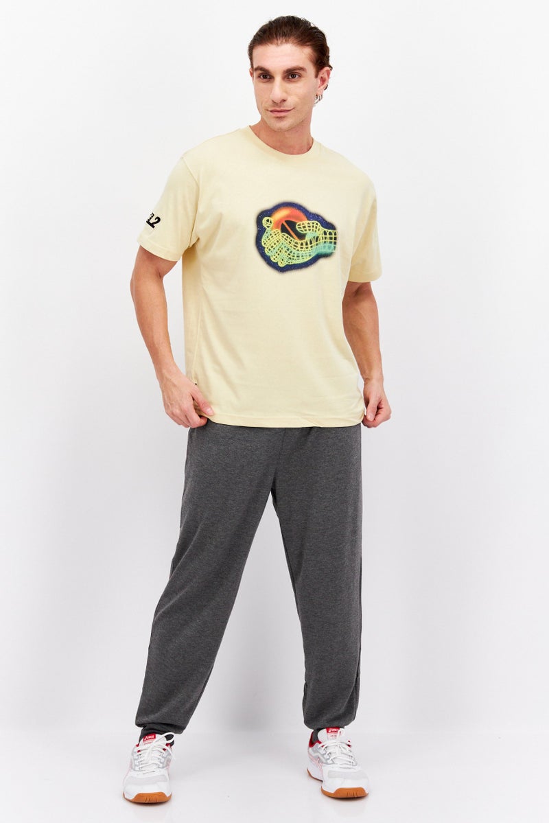 Men Sportswear Fit Short Sleeve Outdoor T-Shirts, Khaki
