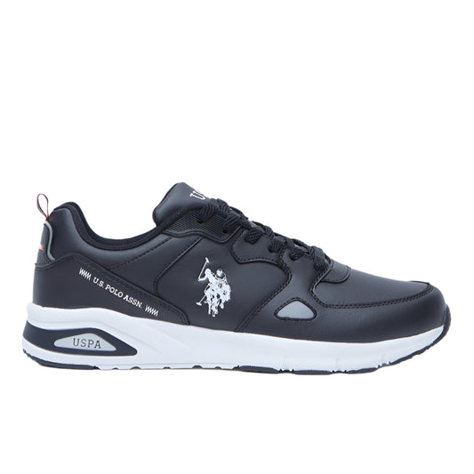 Men's Black Low-Top Casual Sneakers with Iconic Branding for a Clean Look