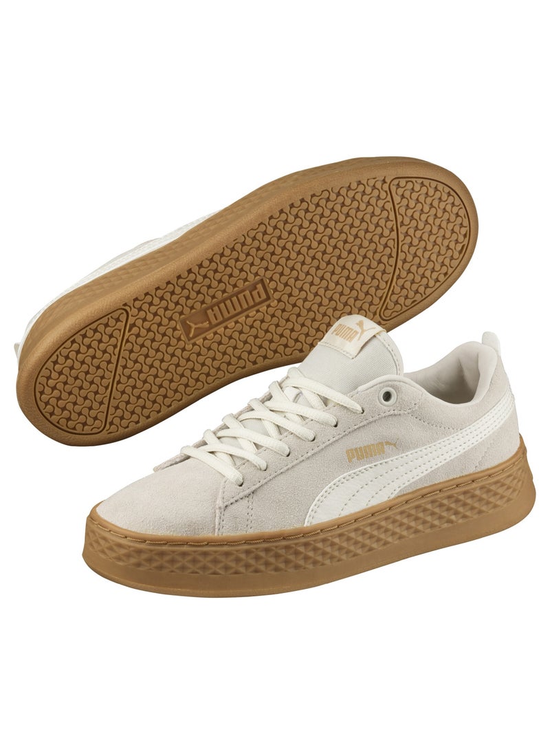 Smash Platform Womens Beige Suede Trainers