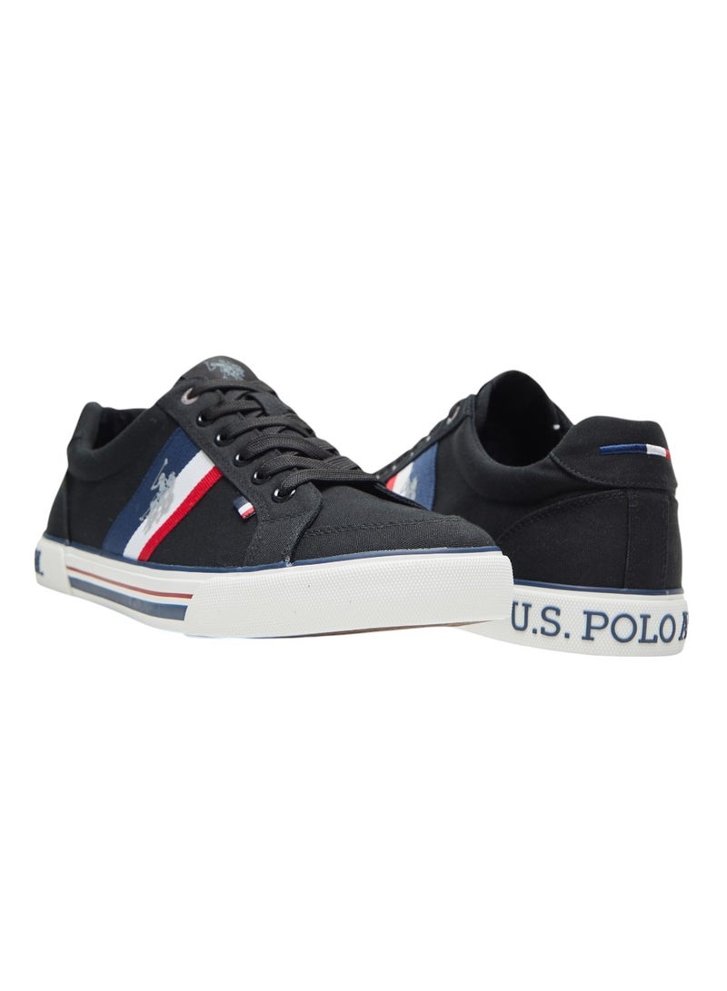Men's Black Low-Top Sneakers,Lightweight Casual Shoes for Classic Look