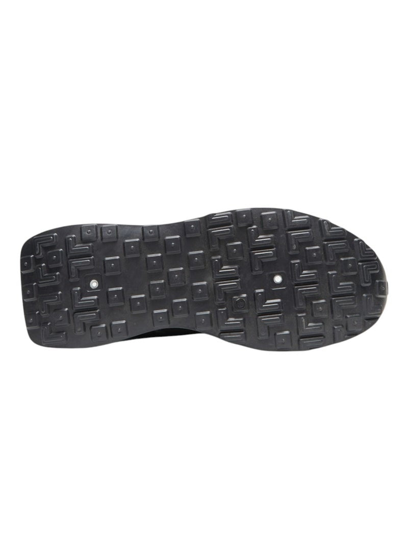 Women's Black Low-Top Sneakers - Lightweight with White Sole, Comfortable Casual Shoes