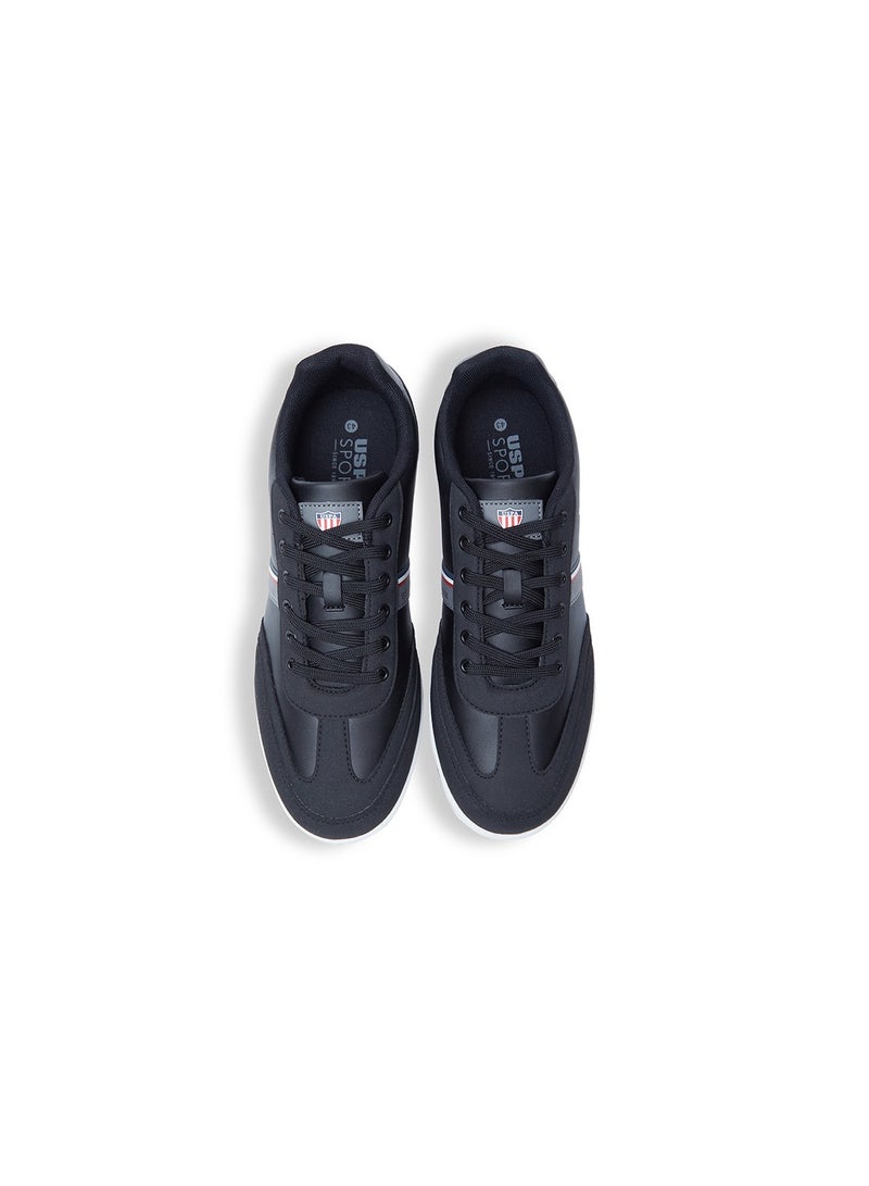 Men's Black Low-Top Sneakers,Lightweight Casual Shoes for Classic Look