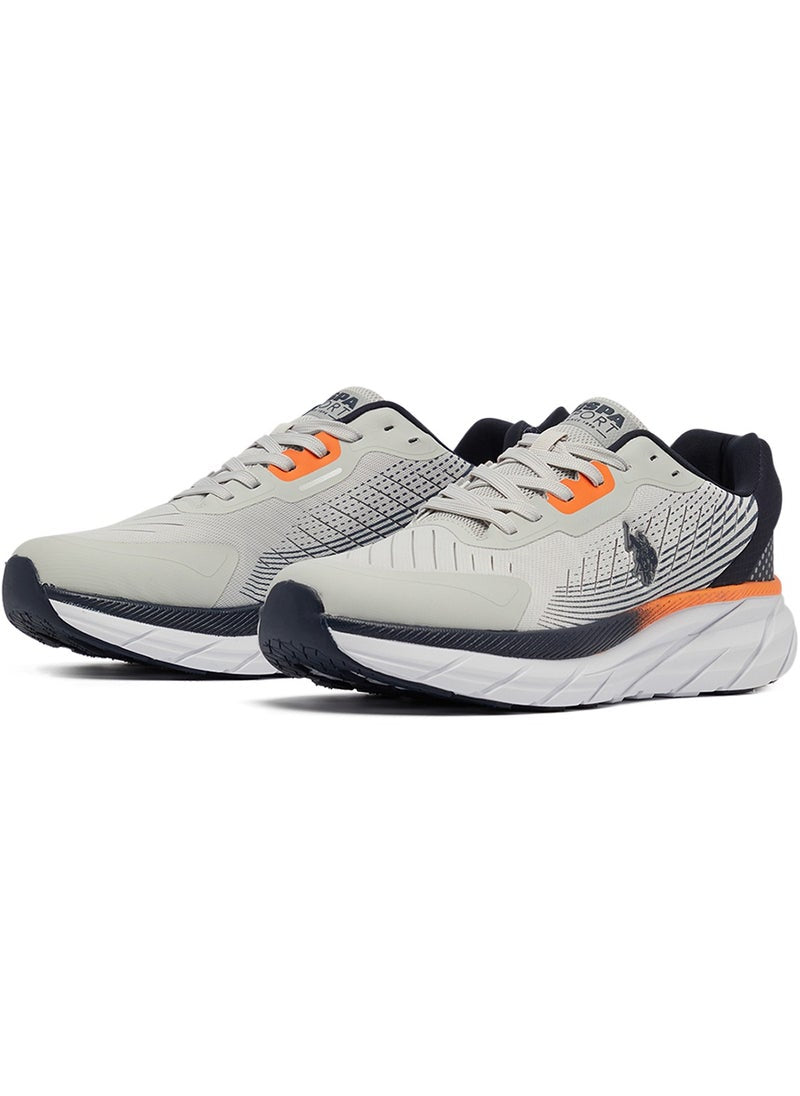 Men's Grey Low-Top Sneakers - Lightweight Lace-Up Design, Comfortable for Everyday Outfits
