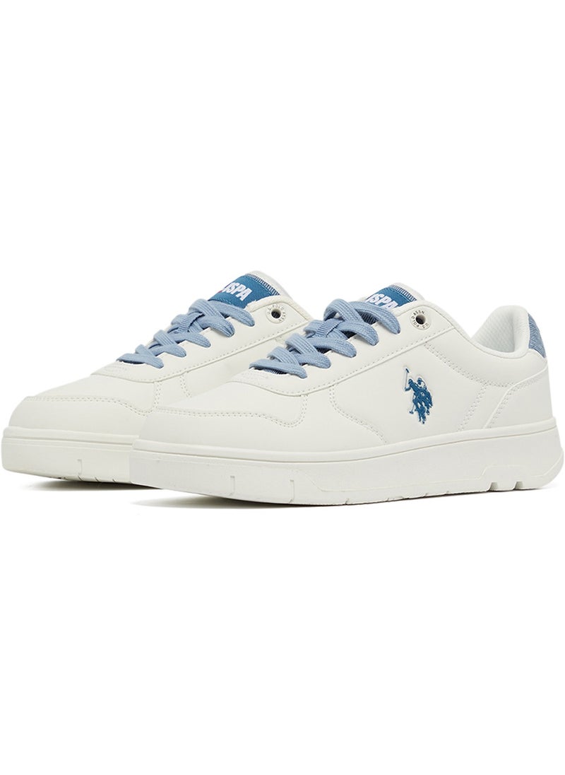 Women's White Low-Top Sneakers - High-Quality Sole for Everyday Look