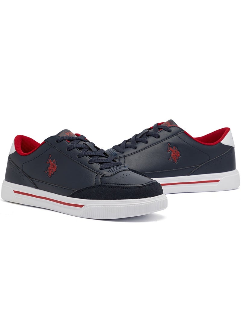 Men's Navy Low-Top Sneakers - Lightweight Lace-Up Design, Comfortable for Everyday Outfits