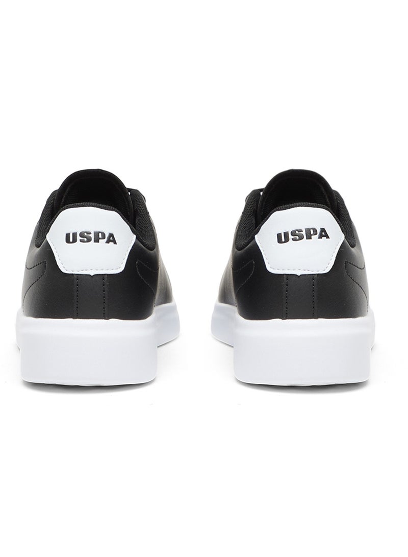 Women's Black Low-Top Sneakers - Lightweight Lace-Up Design, Comfortable Casual Shoes for Everyday Wear