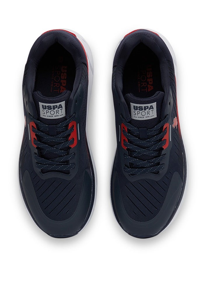 Men's Navy Low-Top Sneakers - Lightweight Lace-Up Design, Comfortable for Everyday Outfits
