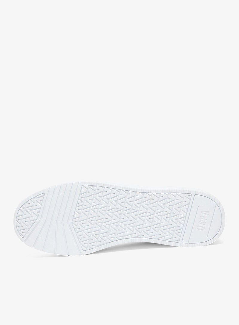 Men's White and Red Low-Top Sneakers - Lightweight Shoes Classic Lace-Up Design Shoes, Comfortable for Everyday Outfits