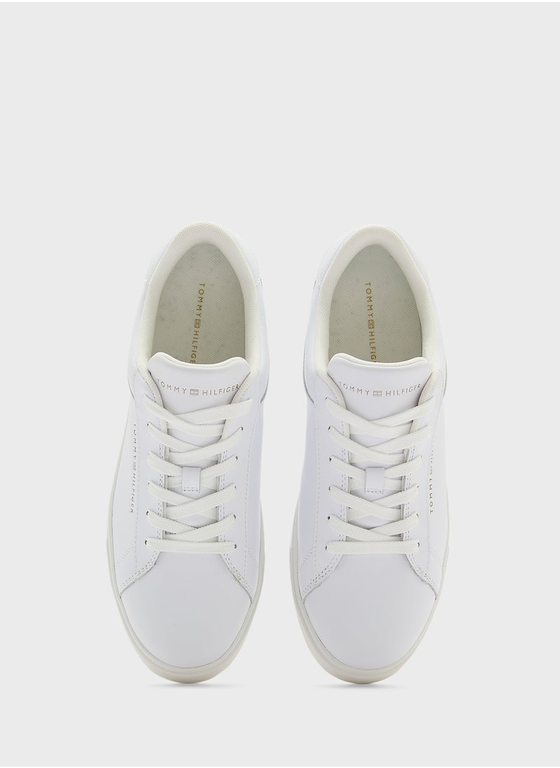 Logo Detail Lace Up Low Top Sneakers