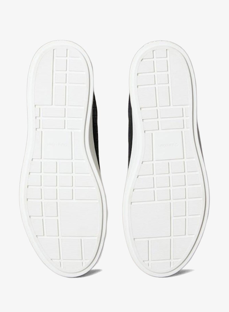 Leather Emblem Logo Pattern Trainers