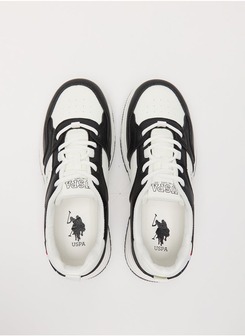 Women's White Low-Top Sneakers - Classic Lace-Up Design, Comfortable Shoes for Everyday Wear