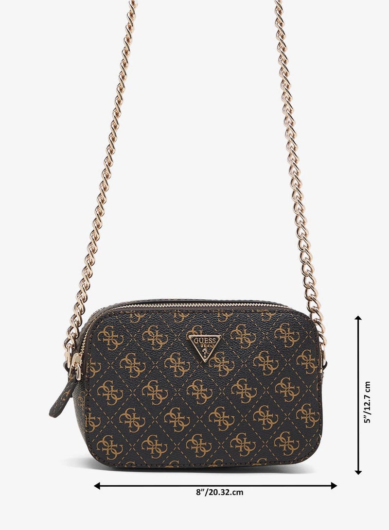 Noelle Logo Detail Zip Through Crossbody