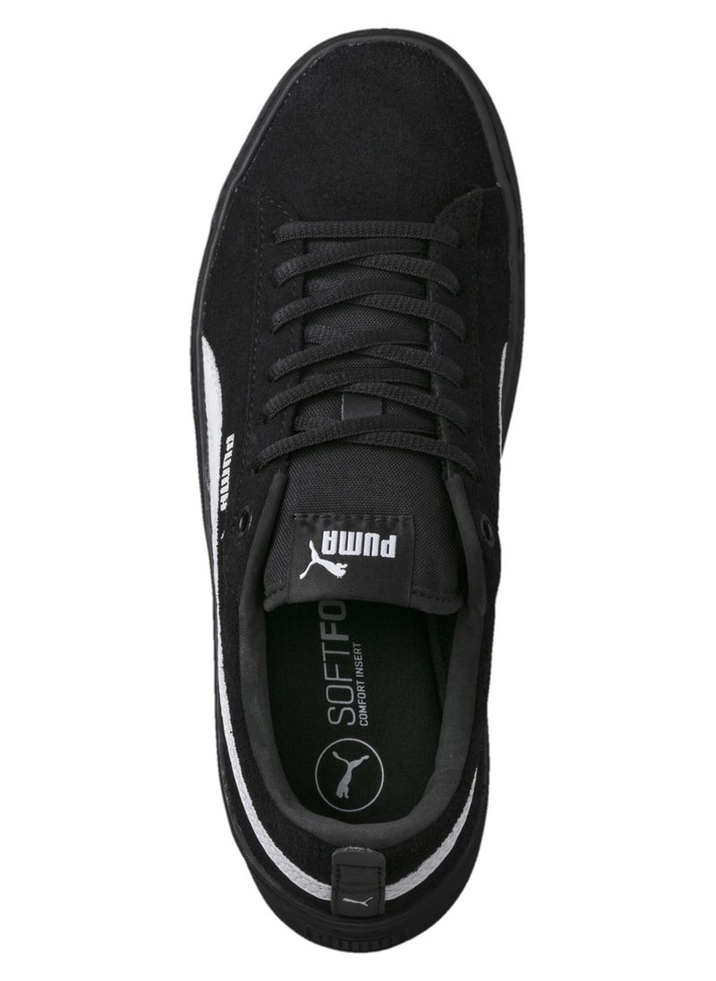 Smash Platform Womens Black Suede Trainers