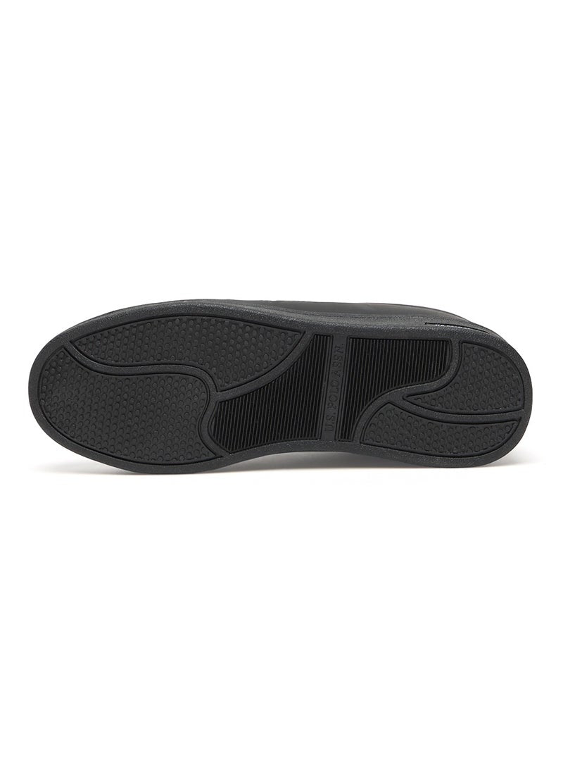Women's Black Low-Top Casual Sneakers with Triple Velcro Strap - Sleek Everyday Style and Comfort for Effortless Wear