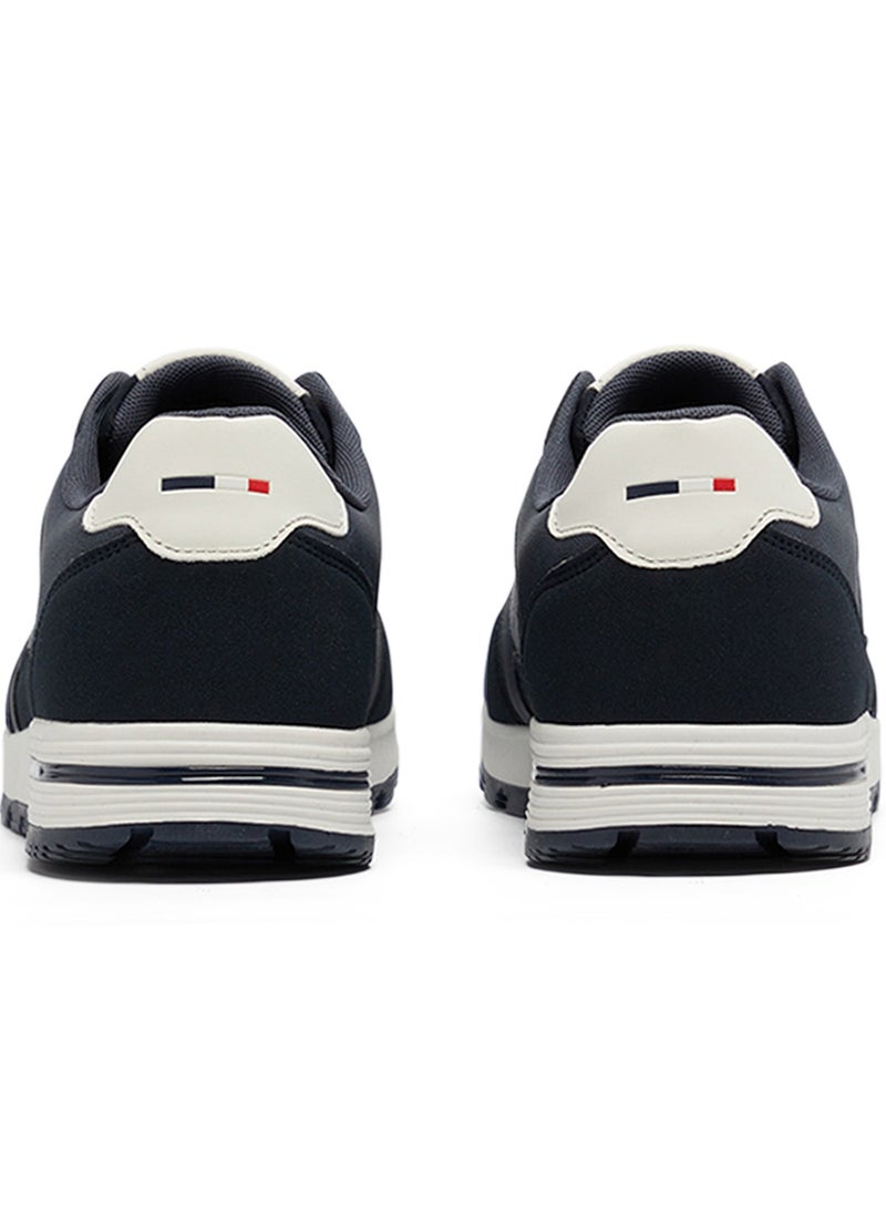 Men's Navy Low-Top Sneakers - Modern Design for All-Day Comfort