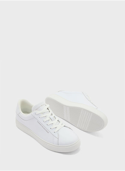 Logo Detail Lace Up Low Top Sneakers