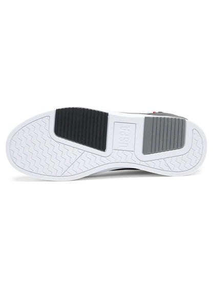 Men's Black Low-Top Sneakers - Lightweight With White Sole , Comfortable Casual Shoes