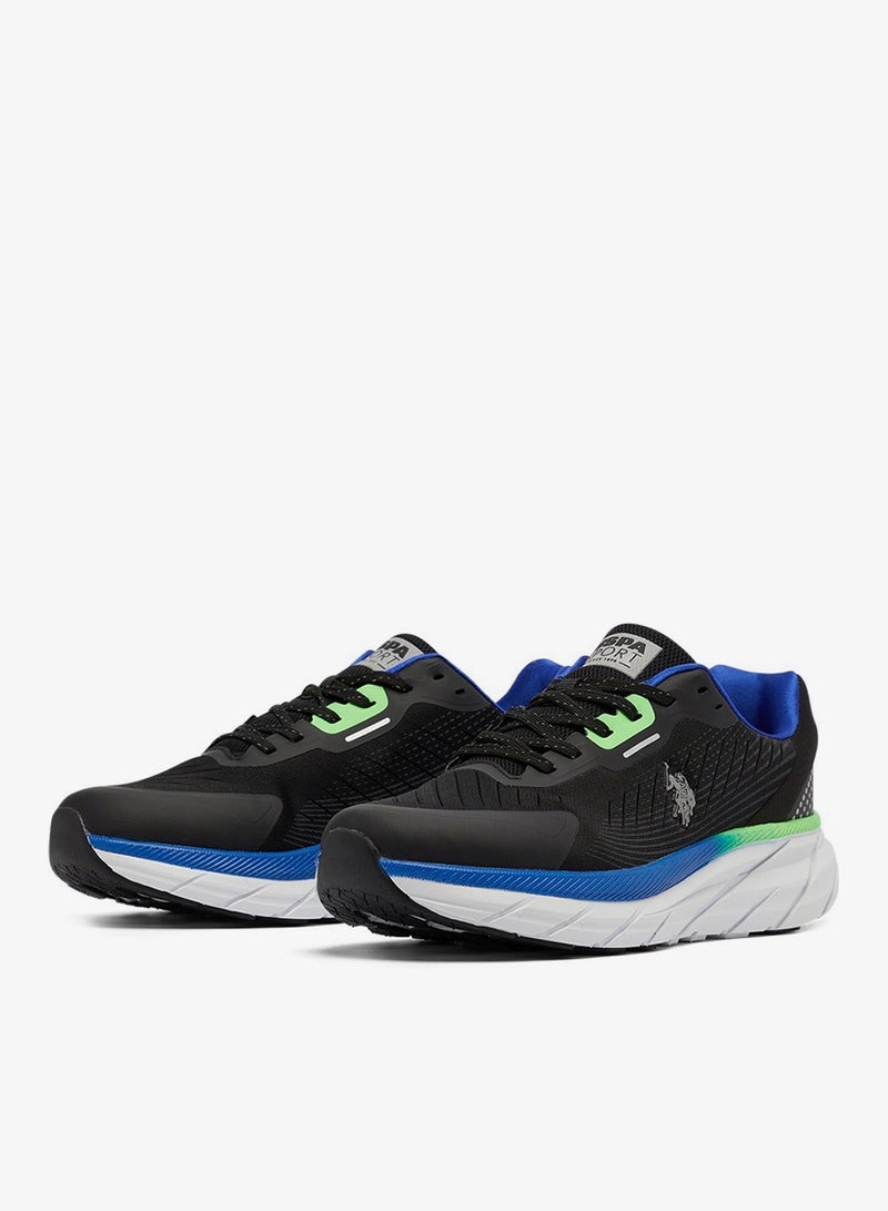 Men's Black Low-Top Sneakers - Lightweight Shoes Lace-Up Design, Comfortable for Everyday Outfits