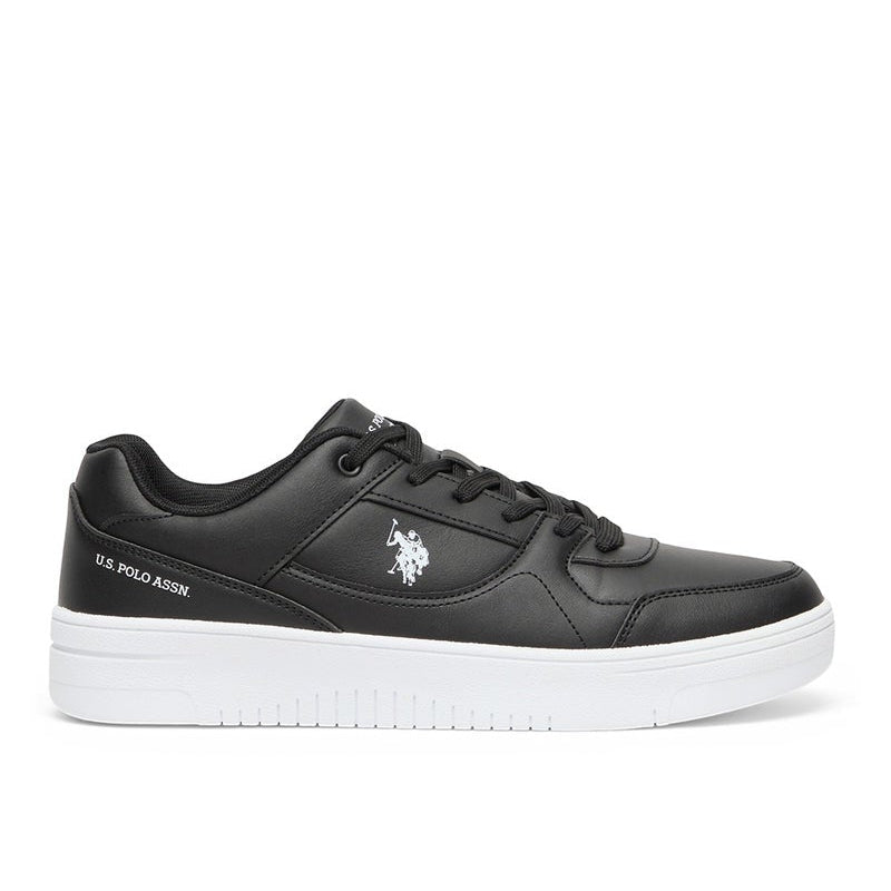 Men's Black Low-Top Sneakers - Sleek Style with Lace-Up Design and Comfort Cushioned Sole for Everyday Wear
