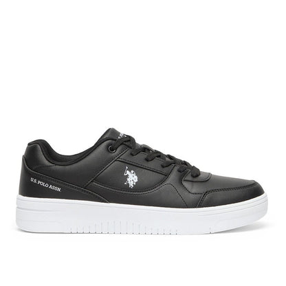Men's Black Low-Top Sneakers - Sleek Style with Lace-Up Design and Comfort Cushioned Sole for Everyday Wear