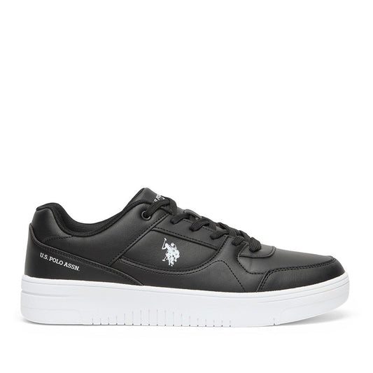 Men's Black Low-Top Sneakers - Sleek Style with Lace-Up Design and Comfort Cushioned Sole for Everyday Wear