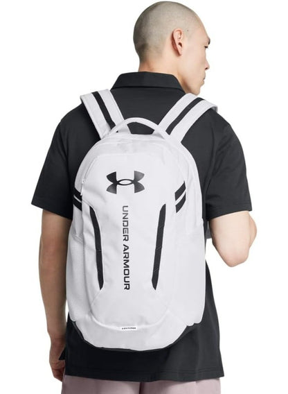 Under Armour Hustle 6.0 Unisex Backpack, (100) White, One Size, Sports Backpack, Waterproof Bag, Short Trip Bag，schoolbag,gift