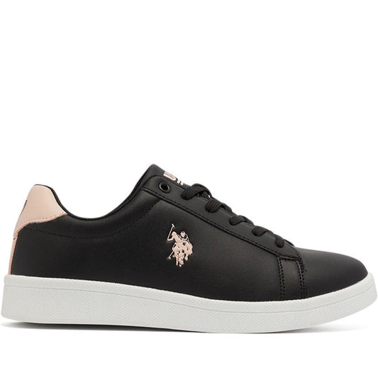 Women's Black Low-Top Sneakers - High-Quality Sole for Everyday Look