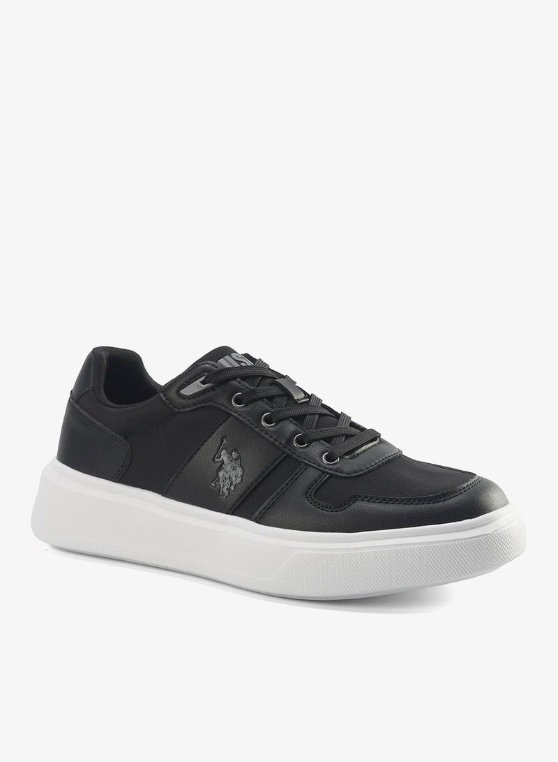 Men's Black Low-Top Sneakers - Lightweight Shoes, Minimalist Designed for Style