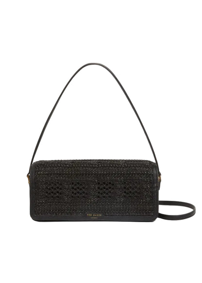 RAFFIA STRAW ELONGATED SHOULDE