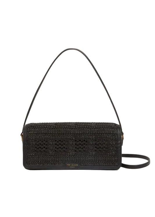 RAFFIA STRAW ELONGATED SHOULDE