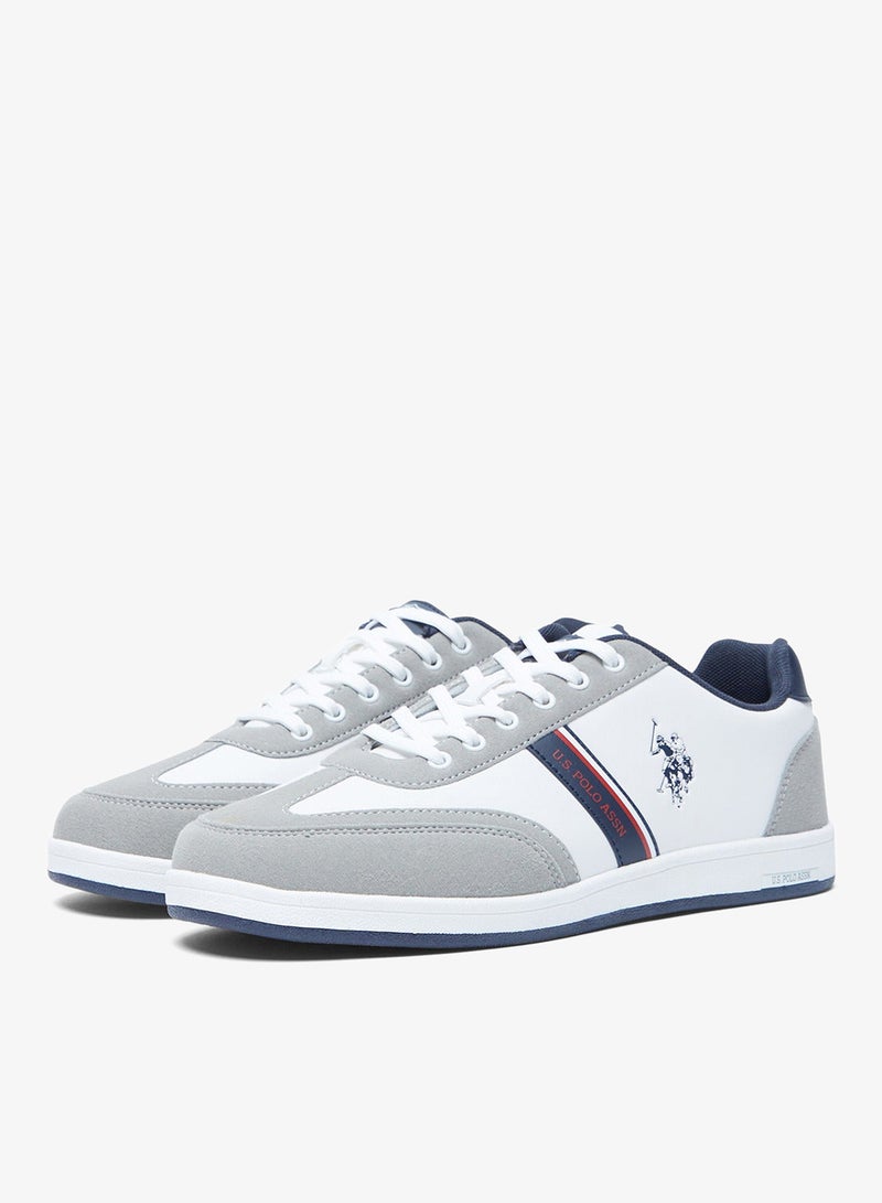 Men's White Low-Top Sneakers,Lightweight Shoes Casual for Classic Look