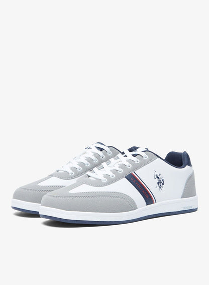 Men's White Low-Top Sneakers,Lightweight Shoes Casual for Classic Look