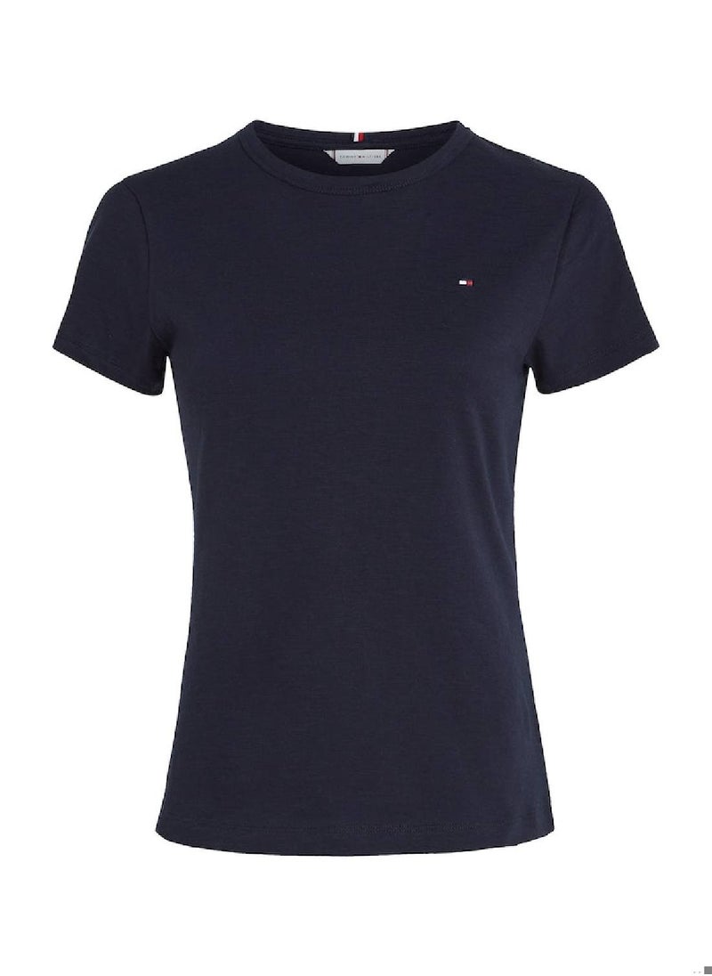 Women's 1985 Collection Slim T-Shirt -  Pure organic slub cotton, Blue