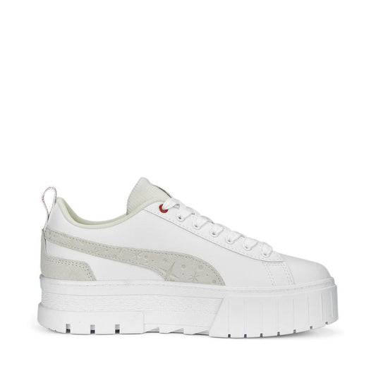 Mayze Lucky Charm Womens White Platform Sneakers