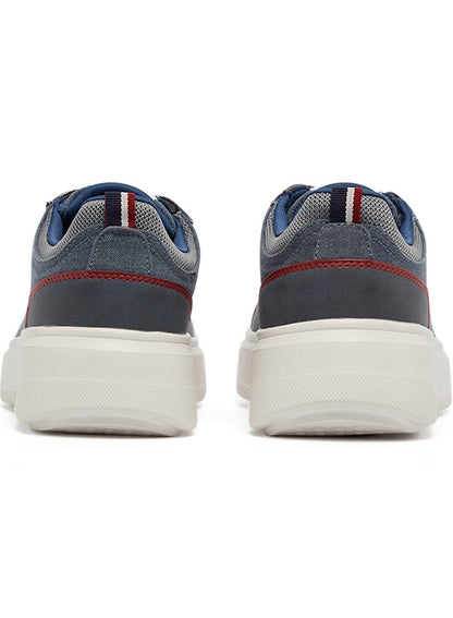 Men's Blue Low-Top Sneakers - Lightweight & Trendy Design for Everyday Wear