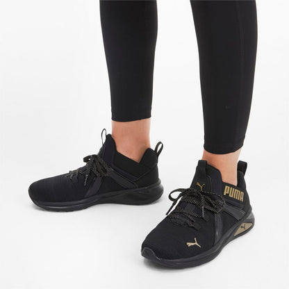 Enzo 2 Metal Womens Black Running Shoes