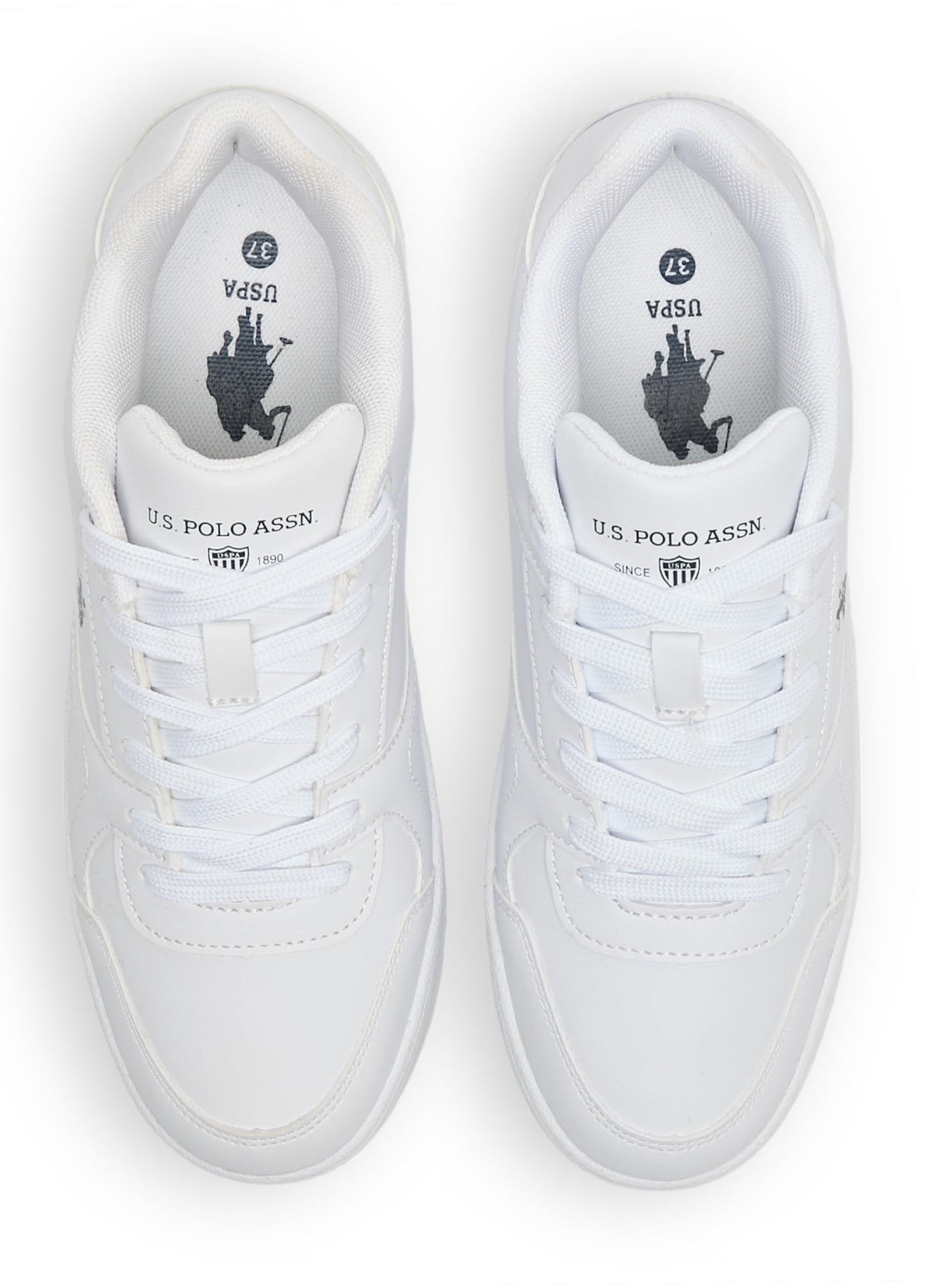 Women's All-White Low-Top Sneakers - Classic Minimalist Design, Comfortable Everyday Casual Shoes