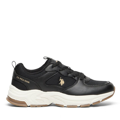 Women's Low-Top Black Casual Sneakers - Lightweight, Stylish Lace-Up Design with Comfort Cushioned Sole for Everyday Wear