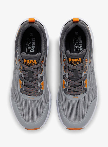 Men's Grey Low-Top Sneakers - Lightweight Shoes Lace-Up Design, Comfortable for Everyday Outfits